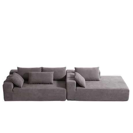 Modular Chenille Upholstered Convertible Sectional Sofa Set - Serenova - Sleep Galleria