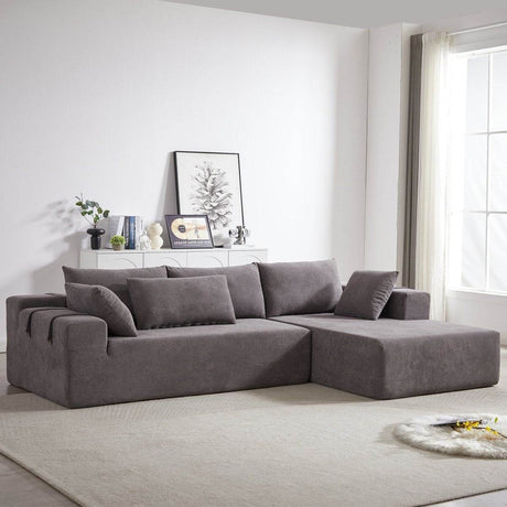 Modular Chenille Upholstered Convertible Sectional Sofa Set - Serenova - Sleep Galleria