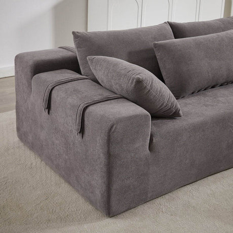 Modular Chenille Upholstered Convertible Sectional Sofa Set - Serenova - Sleep Galleria