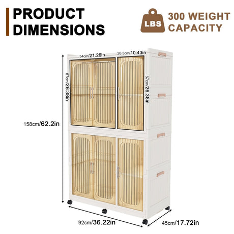 Portable Children’s Wardrobe Closet Storage Organizer With Casters - Serenova - Sleep Galleria