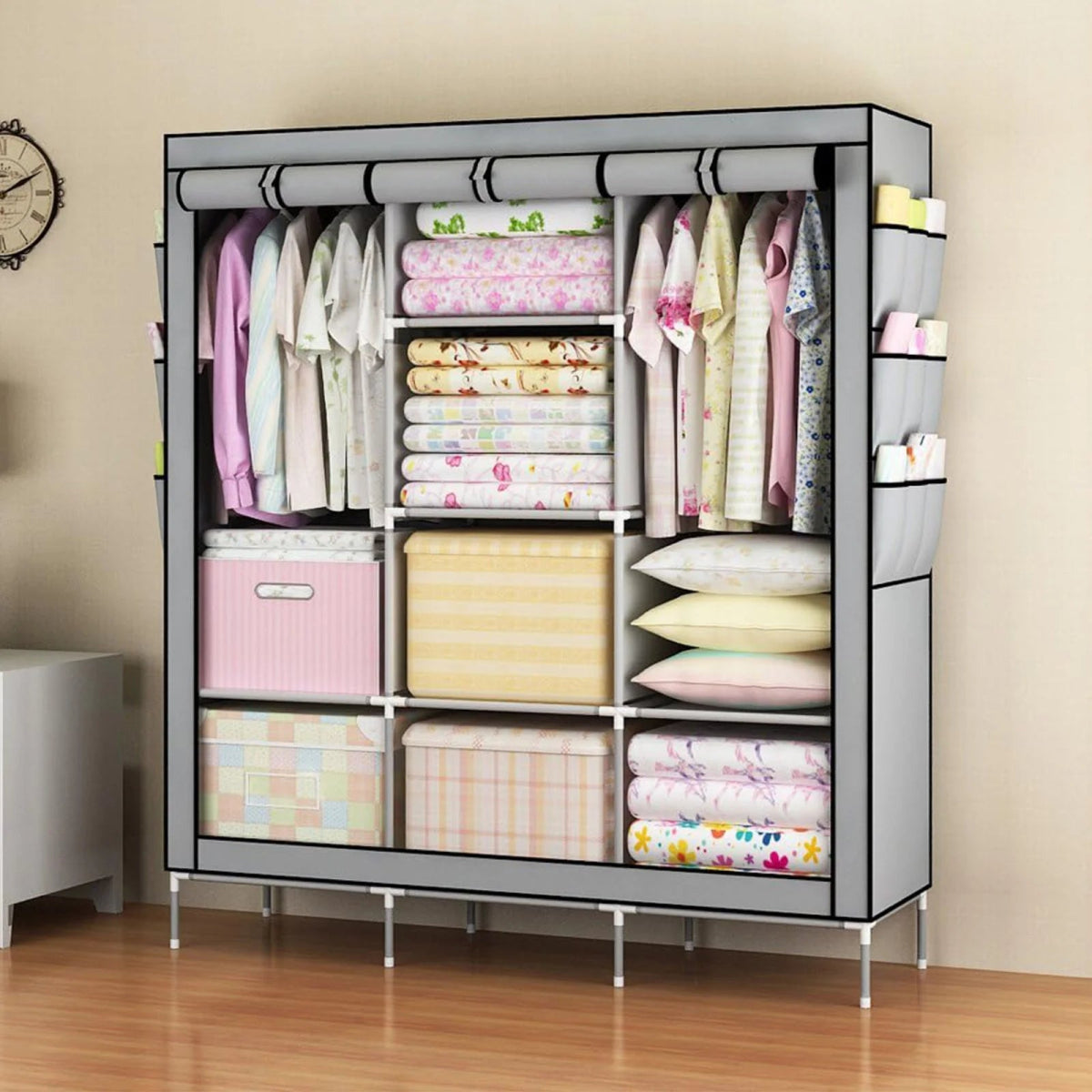 Portable Fabric Closet Organizer Wardrobe Storage Rack - Serenova - Sleep Galleria
