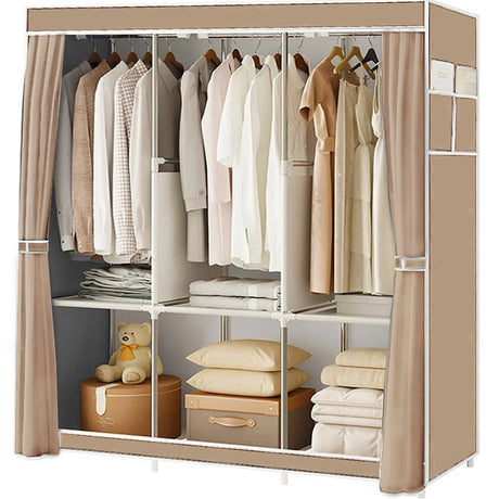 Portable Fabric Closet Organizer Wardrobe Storage Rack - Serenova - Sleep Galleria
