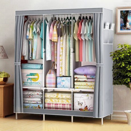 Portable Fabric Closet Organizer Wardrobe Storage Rack - Serenova - Sleep Galleria