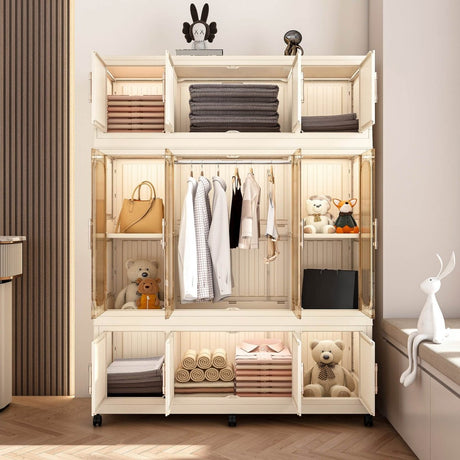 Portable Magnetic Door Wardrobe Closet Organizer Storage Furniture - Sleep Galleria