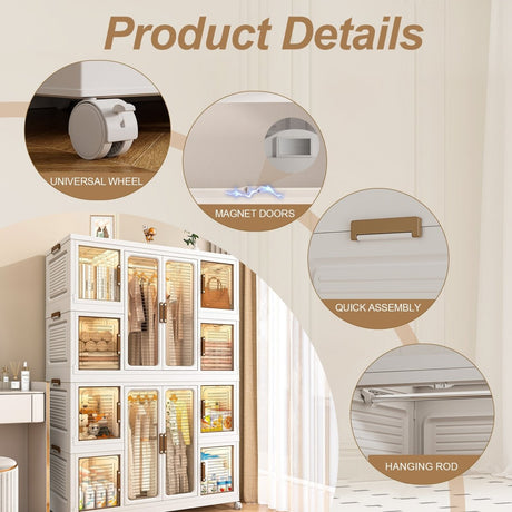 Portable Polypropylene Children's Wardrobe Closet Organizer - Serenova - Sleep Galleria