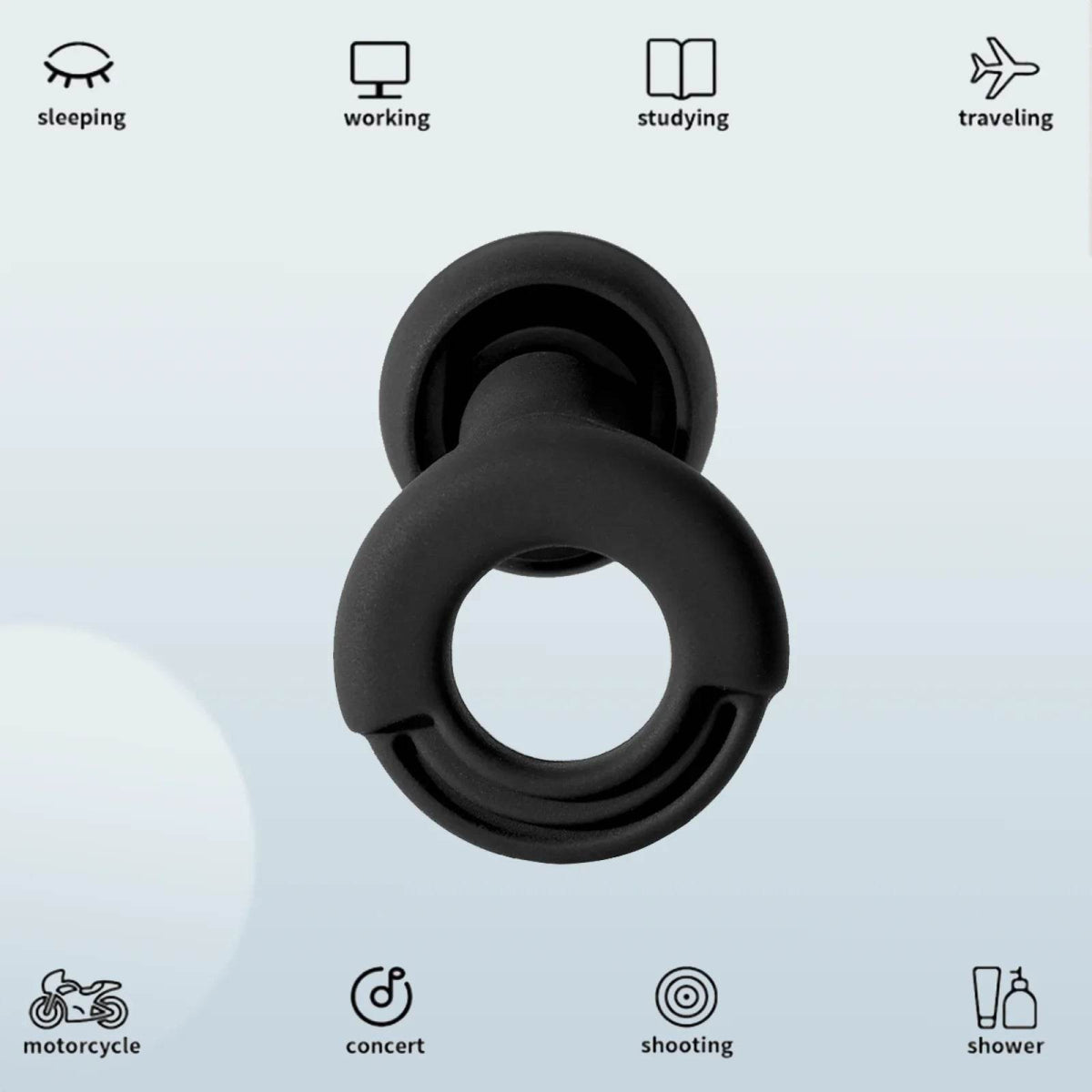 Reusable Soft Silicone Noise Reduction Earplugs Set - Serenova - Sleep Galleria