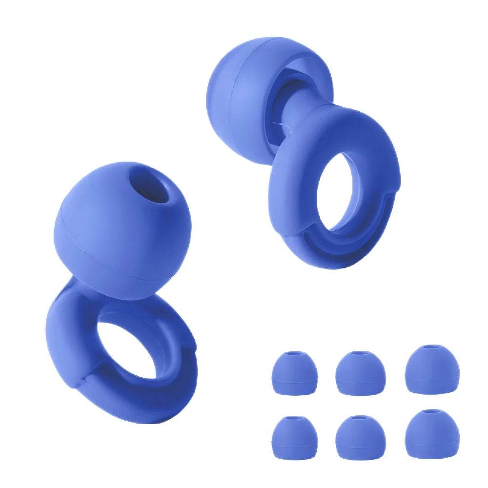 Reusable Soft Silicone Noise Reduction Earplugs Set - Serenova - Sleep Galleria