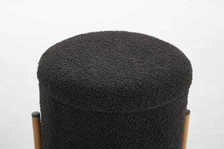 Round Upholstered Storage Ottoman With Removable Lid - Serenova - Sleep Galleria
