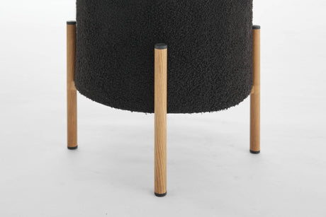 Round Upholstered Storage Ottoman With Removable Lid - Serenova - Sleep Galleria