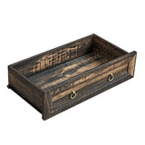 Rustic Farmhouse Dark Oak 6-Drawer Dresser - Sleep Galleria