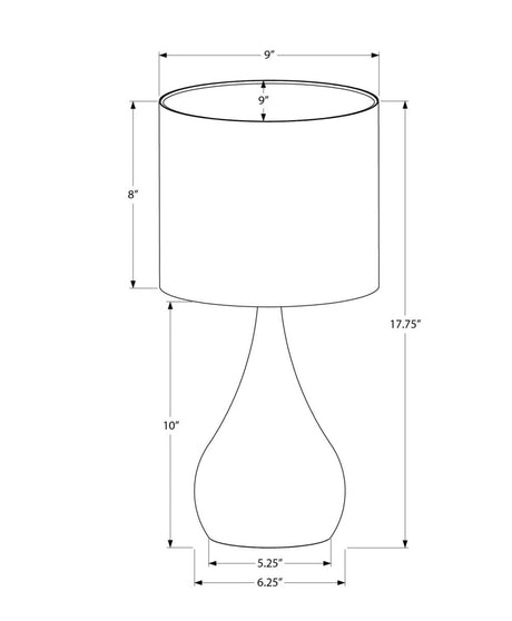 Set Of 2 18-Inch Black Metal Table Lamps With Shades - Sleep Galleria