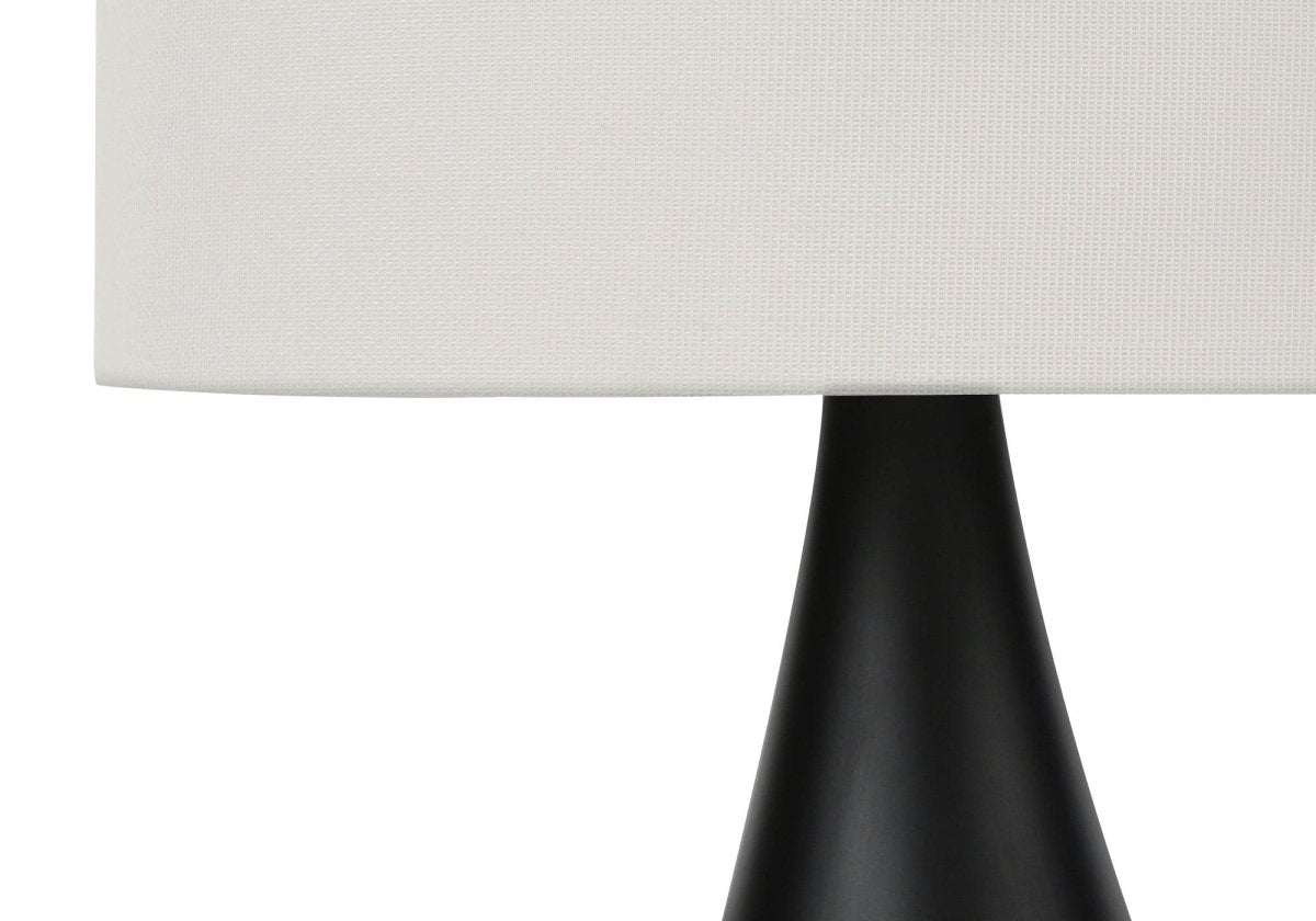Set Of 2 18-Inch Black Metal Table Lamps With Shades - Sleep Galleria