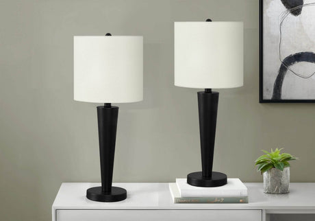 Set of 2 Contemporary Black Metal USB Table Lamps - Serenova - Sleep Galleria