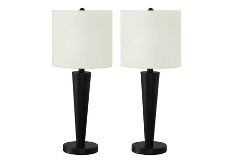 Set of 2 Contemporary Black Metal USB Table Lamps - Serenova - Sleep Galleria