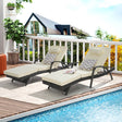 Set Of 2 Outdoor Adjustable Wicker Reclining Lounge Chairs - Sleep Galleria