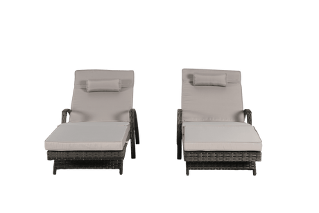 Set of 2 Outdoor Weather Resistant Wicker Reclining Chairs - Serenova - Sleep Galleria