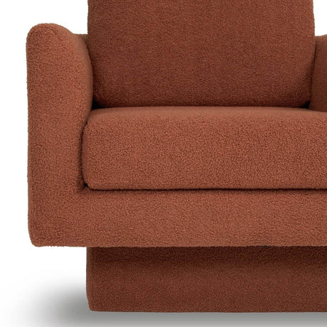 Set of 2 Teddy Sherpa Boucle Swivel Accent Chairs - Sleep Galleria