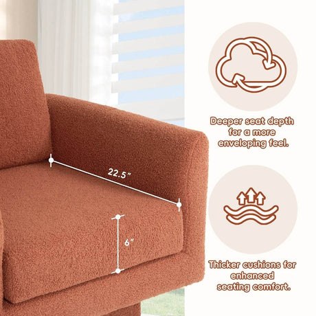 Set of 2 Teddy Sherpa Boucle Swivel Accent Chairs - Sleep Galleria