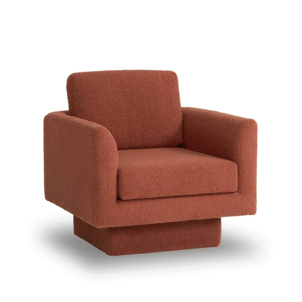 Set of 2 Teddy Sherpa Boucle Swivel Accent Chairs - Sleep Galleria
