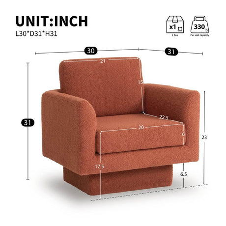 Set of 2 Teddy Sherpa Boucle Swivel Accent Chairs - Sleep Galleria