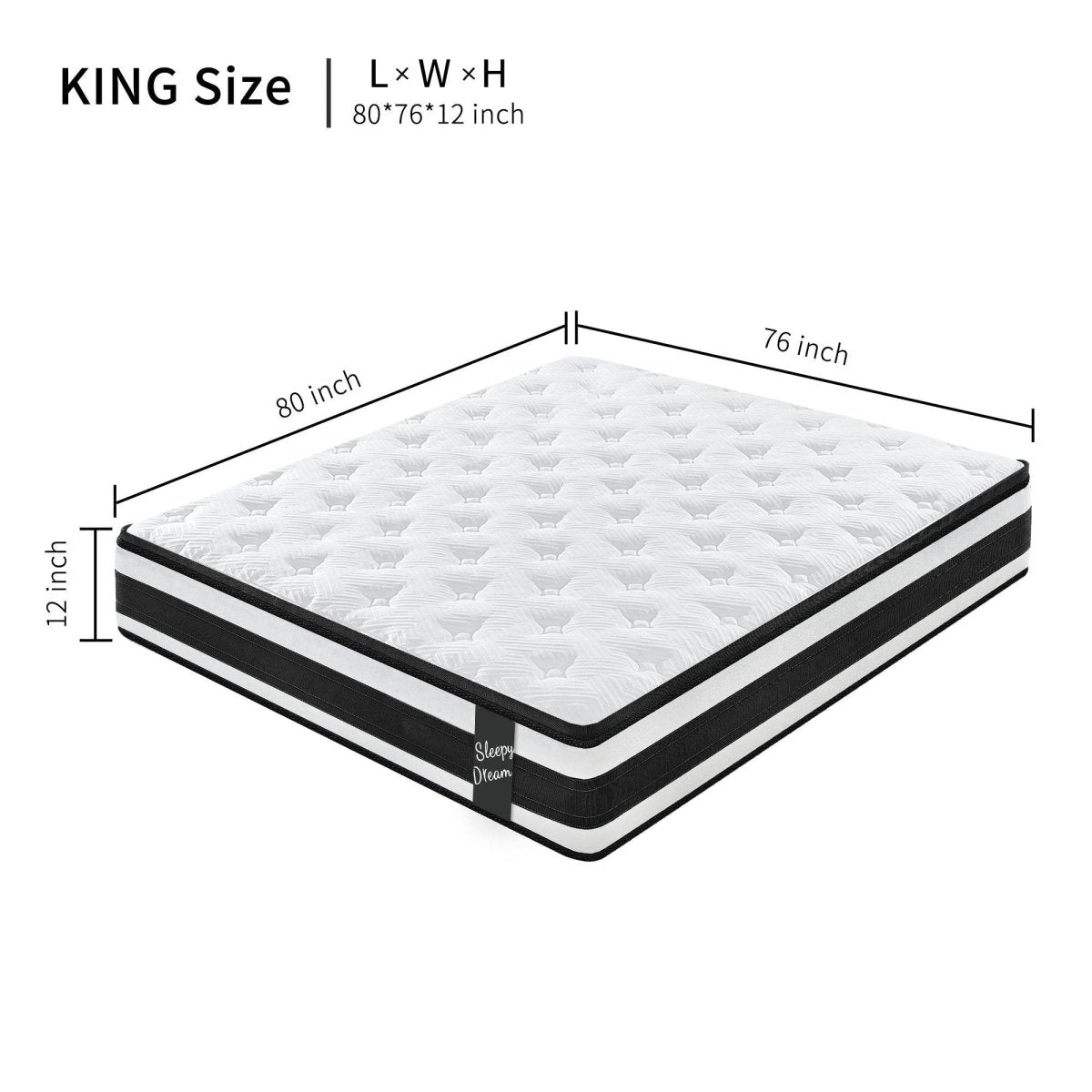 Soft 12 - Inch Pocket Spring Memory Foam Mattress - Serenova - Sleep Galleria