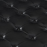 Square Storage Ottoman With Tufted Faux Leather Seat - Sleep Galleria