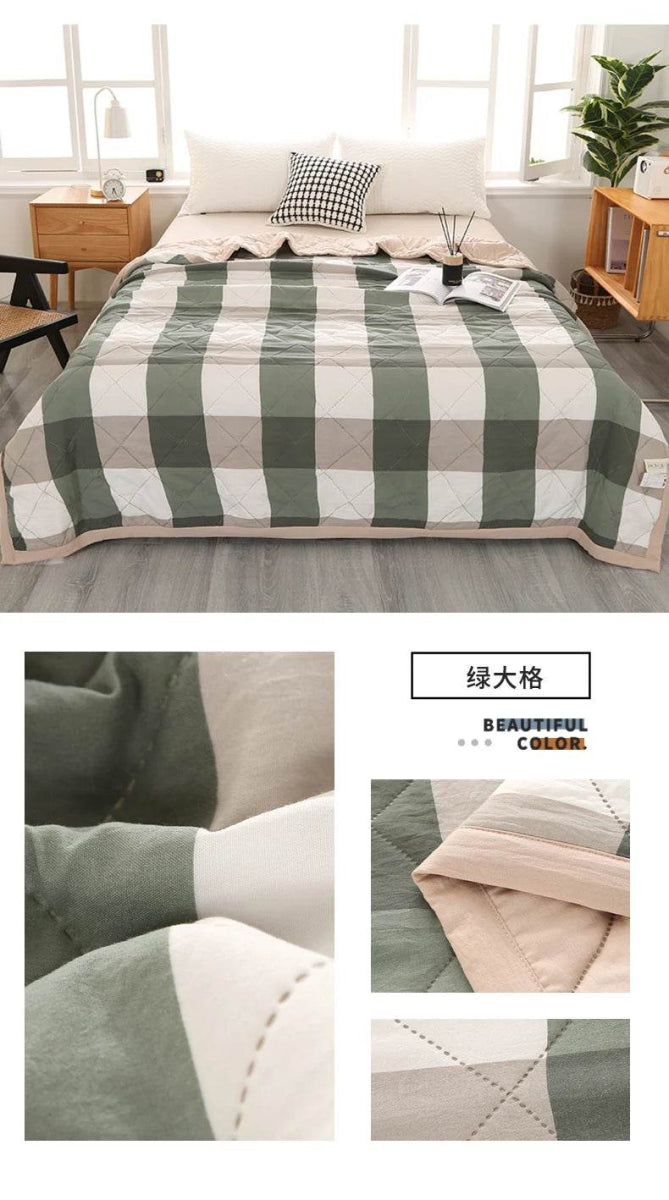Summer Washed Quilted Polyester Cotton Blanket - Serenova - Sleep Galleria