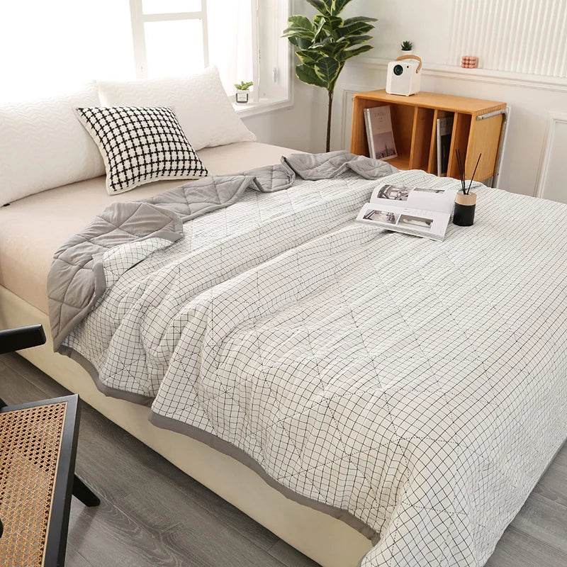 Summer Washed Quilted Polyester Cotton Blanket - Serenova - Sleep Galleria
