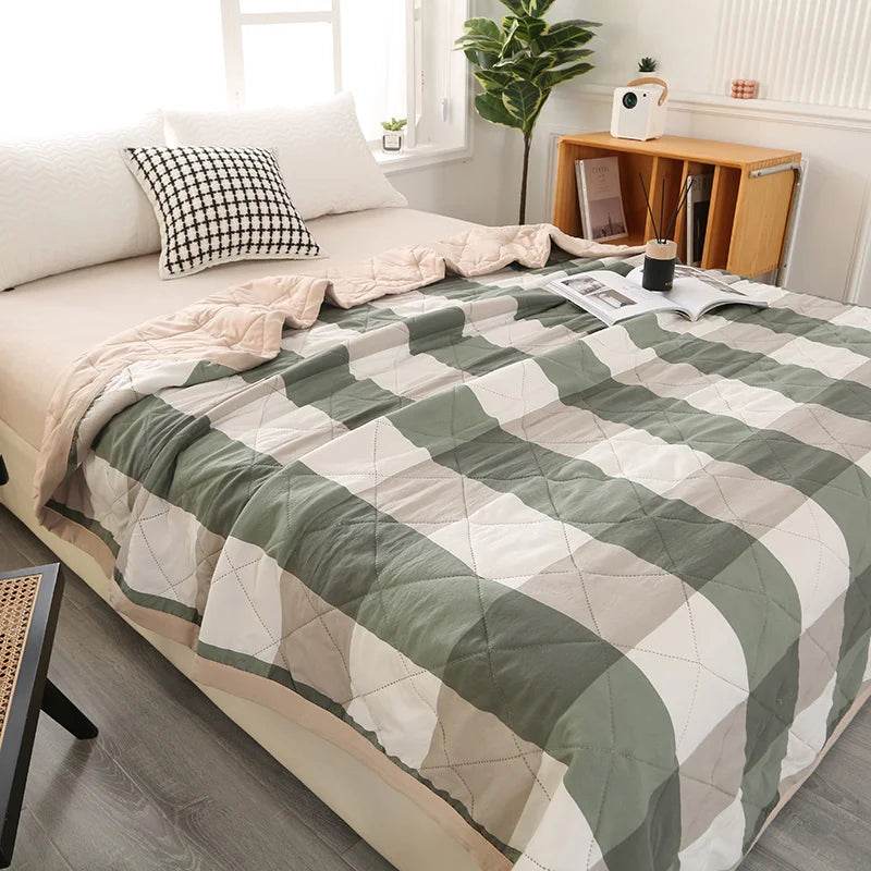 Summer Washed Quilted Polyester Cotton Blanket - Serenova - Sleep Galleria