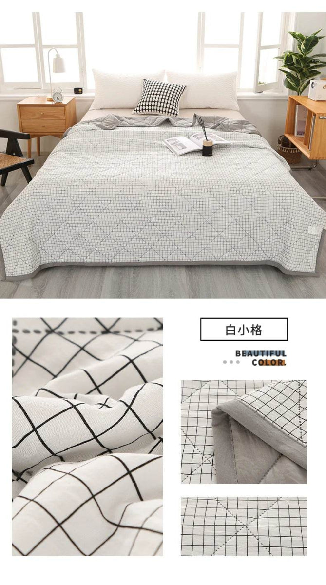Summer Washed Quilted Polyester Cotton Blanket - Serenova - Sleep Galleria