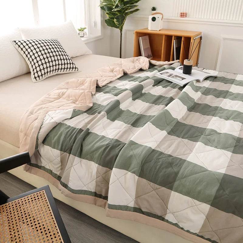 Summer Washed Quilted Polyester Cotton Blanket - Serenova - Sleep Galleria