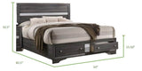 Traditional 4-Piece Wood Storage Bedroom Furniture Set - Sleep Galleria