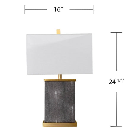 Transitional Black Iron Table Lamp With Linen Shade - Serenova - Sleep Galleria