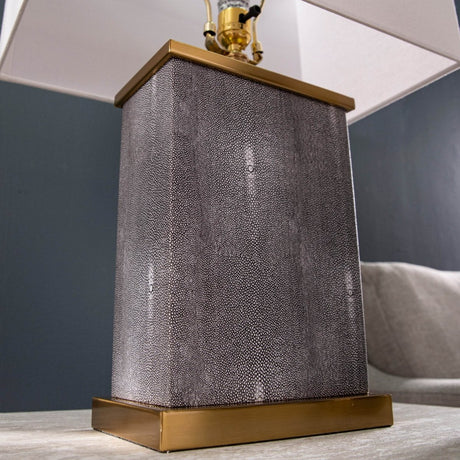 Transitional Black Iron Table Lamp With Linen Shade - Serenova - Sleep Galleria