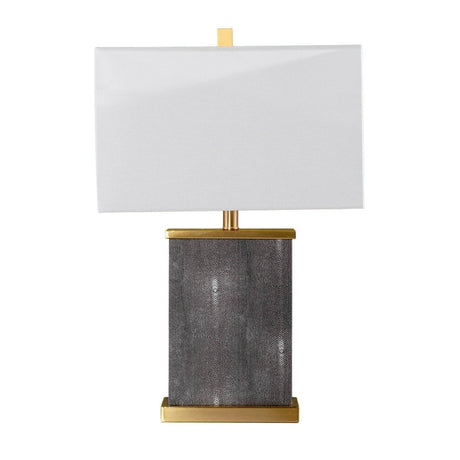Transitional Black Iron Table Lamp With Linen Shade - Serenova - Sleep Galleria