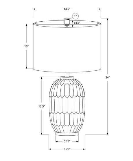 Transitional Cream Resin Table Lamp With Ivory Shade - Sleep Galleria