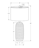 Transitional Cream Resin Textured 28 - Inch Table Lamp - Serenova - Sleep Galleria