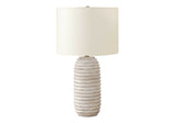Transitional Cream Resin Textured 28 - Inch Table Lamp - Serenova - Sleep Galleria