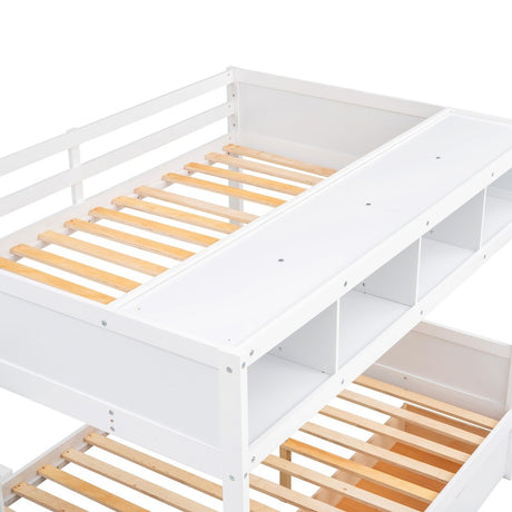 Twin Over Full Solid Wood Bunk Bed With Storage Staircase - Serenova - Sleep Galleria