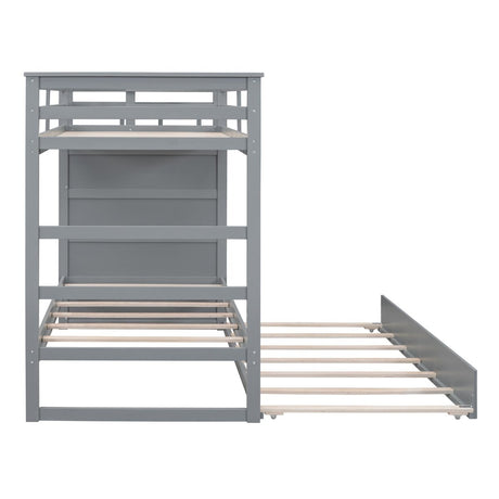 Twin - Over - Twin Solid Wood Bunk Bed With Trundle - Serenova - Sleep Galleria