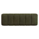 Upholstered Green Boucle Fabric Dining Bench - Sleep Galleria