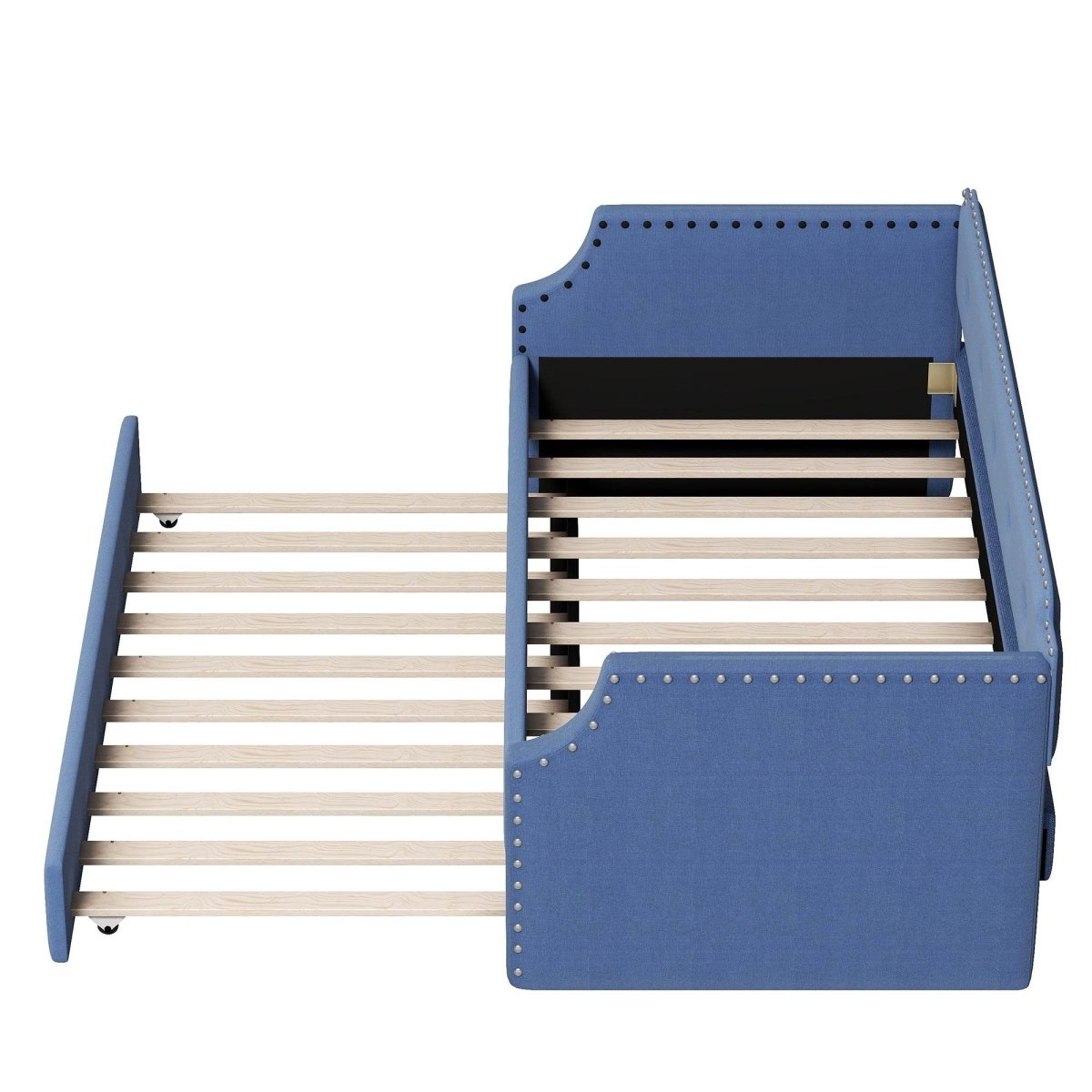 Upholstered Linen Twin Daybed With Trundle - Sleep Galleria