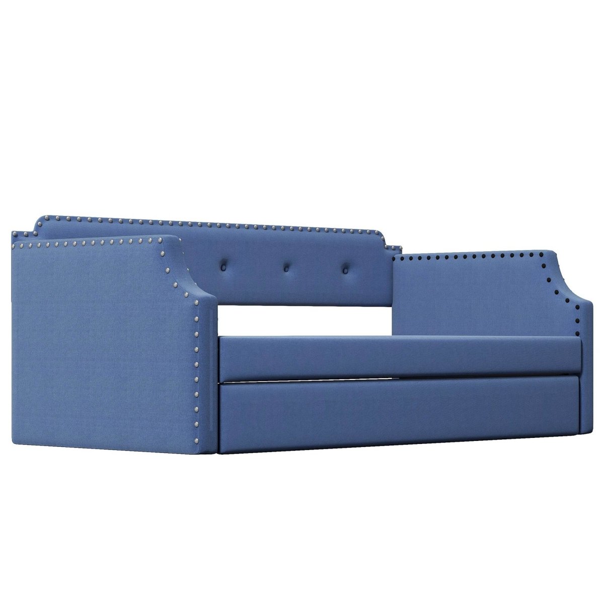 Upholstered Linen Twin Daybed With Trundle - Sleep Galleria