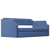 Upholstered Linen Twin Daybed With Trundle - Sleep Galleria