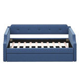 Upholstered Linen Twin Daybed With Trundle - Sleep Galleria