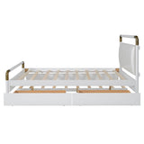 Upholstered Platform Bed With Trundle And Storage Drawers - Sleep Galleria