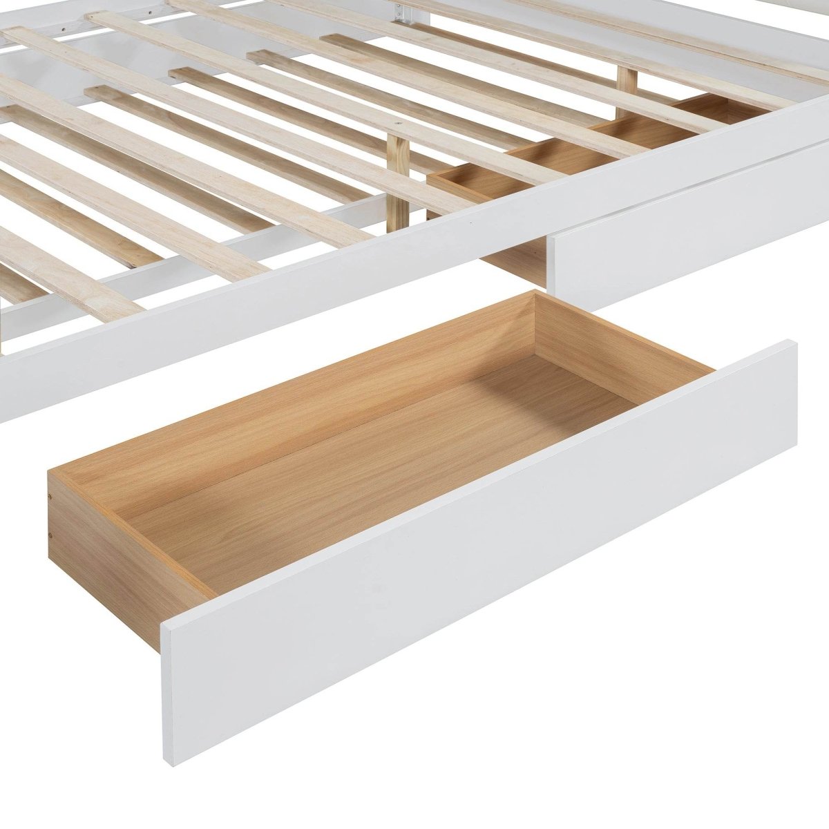 Upholstered Platform Bed With Trundle And Storage Drawers - Sleep Galleria