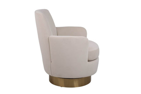 Velvet Swivel Barrel Accent Chair With Iron Base - Sleep Galleria