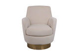 Velvet Swivel Barrel Accent Chair With Iron Base - Sleep Galleria