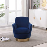 Velvet Swivel Barrel Accent Chair With Iron Base - Sleep Galleria